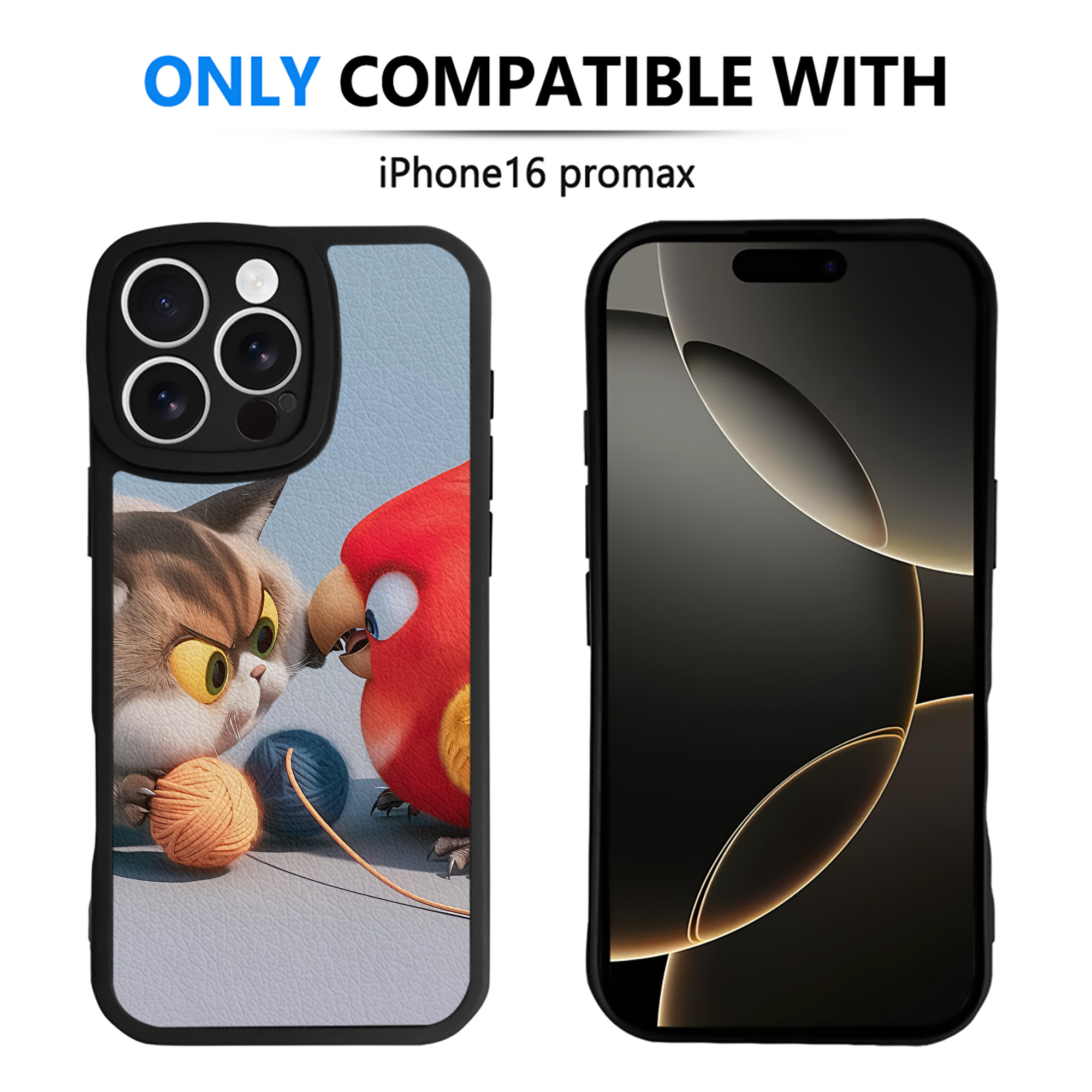 （画像用） Angry Birds アングリーバード 【iPhone 16シリーズ対応】シリコンスマホケース（レザー調） 材質：シリコン